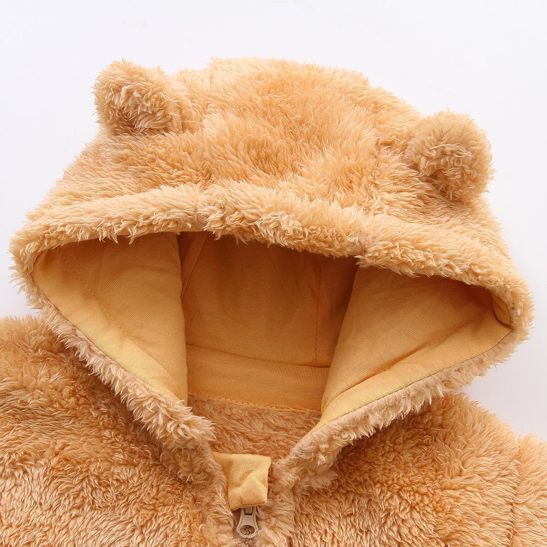 Warm Baby Romper with Hood-Footless beige-0-3M-State of Style