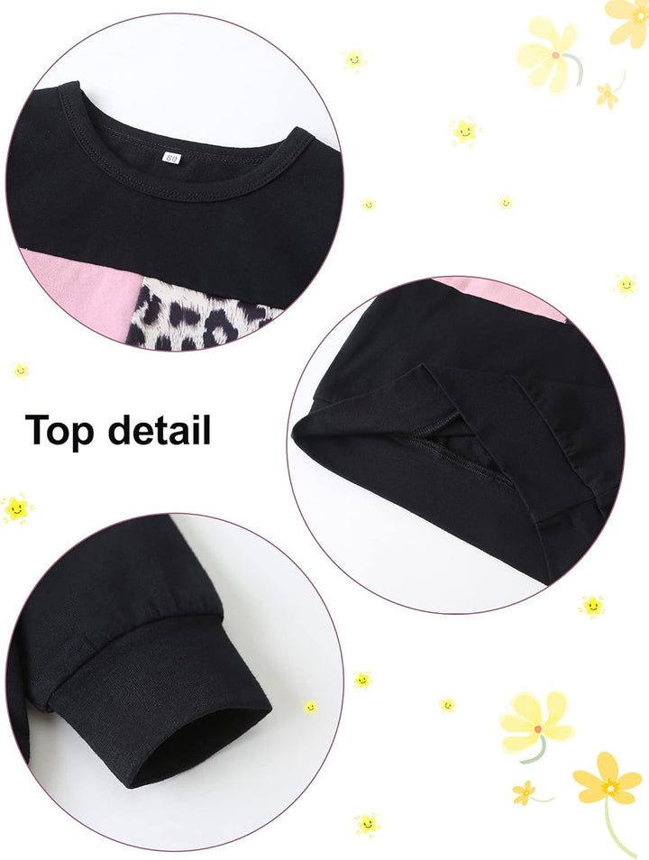 Warm Baby Sweater Set for Girls-Black-12-18 Months-State of Style