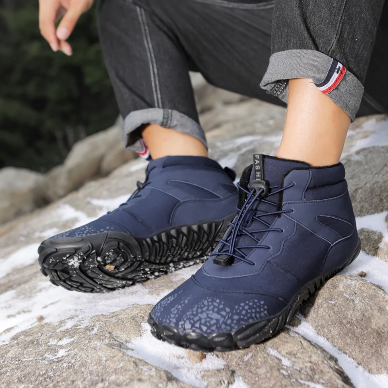 Warm Barefoot Snow Boots - FrostFlex-Dark blue-3.5-State of Style