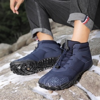 Warm Barefoot Snow Boots - FrostFlex-Dark Blue-5-State of Style