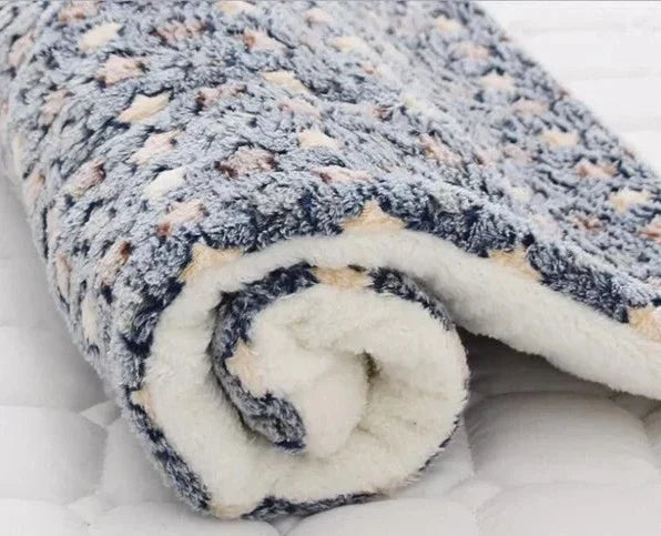 Warm Cat Blanket - SnuggleSoft-Blue & Star-S-State of Style