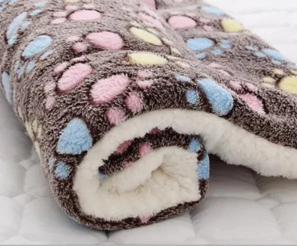 Warm Cat Blanket - SnuggleSoft-Brown & Footprints-S-State of Style