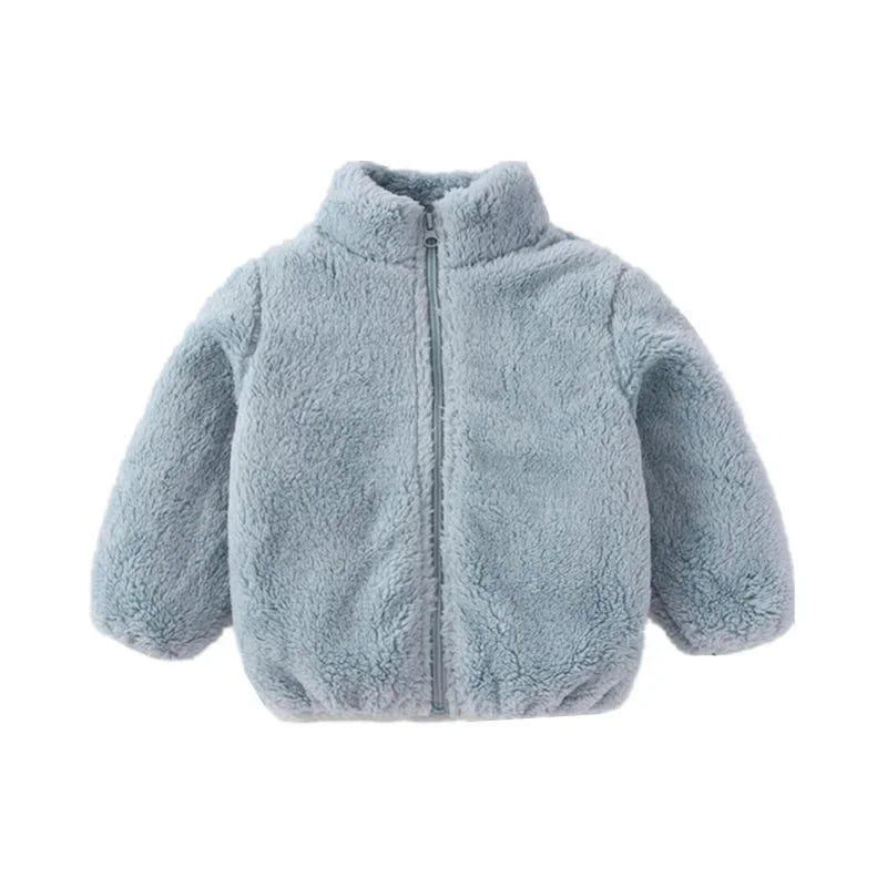 Warm children's coat for autumn and winter-Blue-grey-6-12M-State of Style