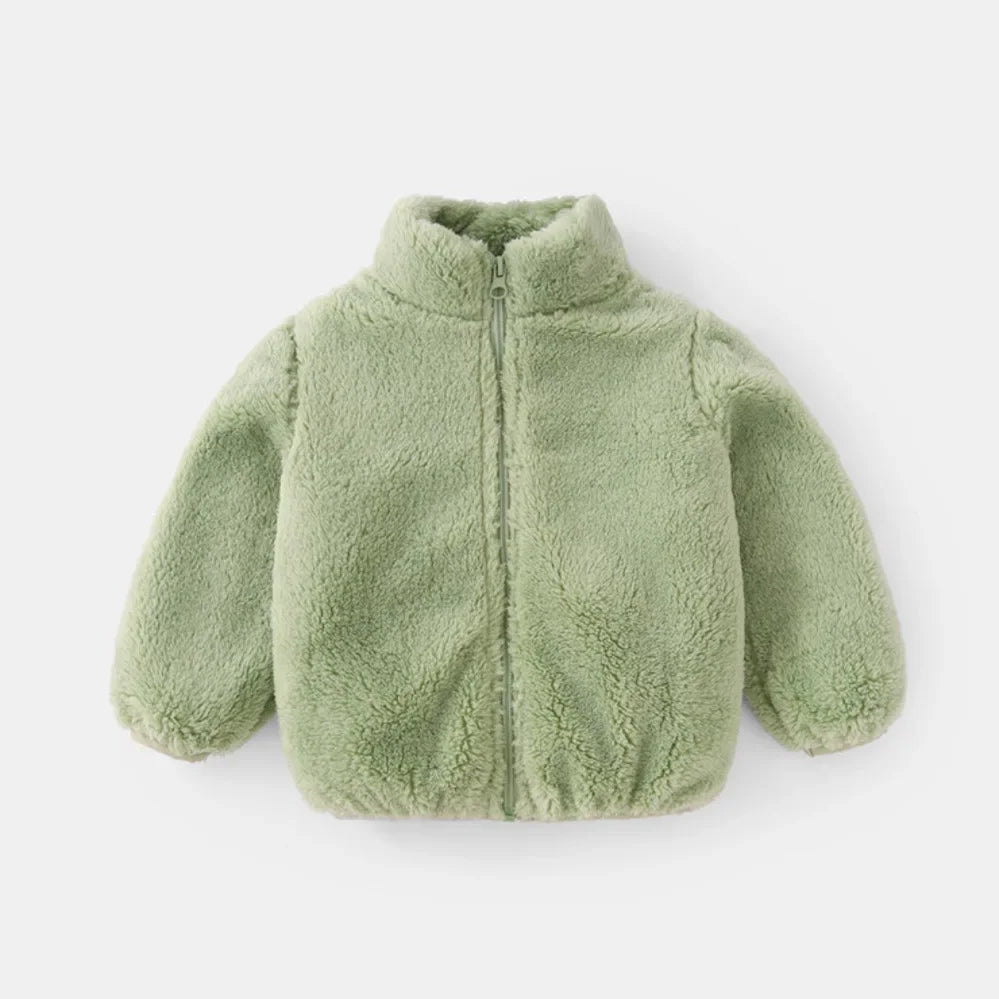 Warm children's coat for autumn and winter-Moss green-6-12M-State of Style