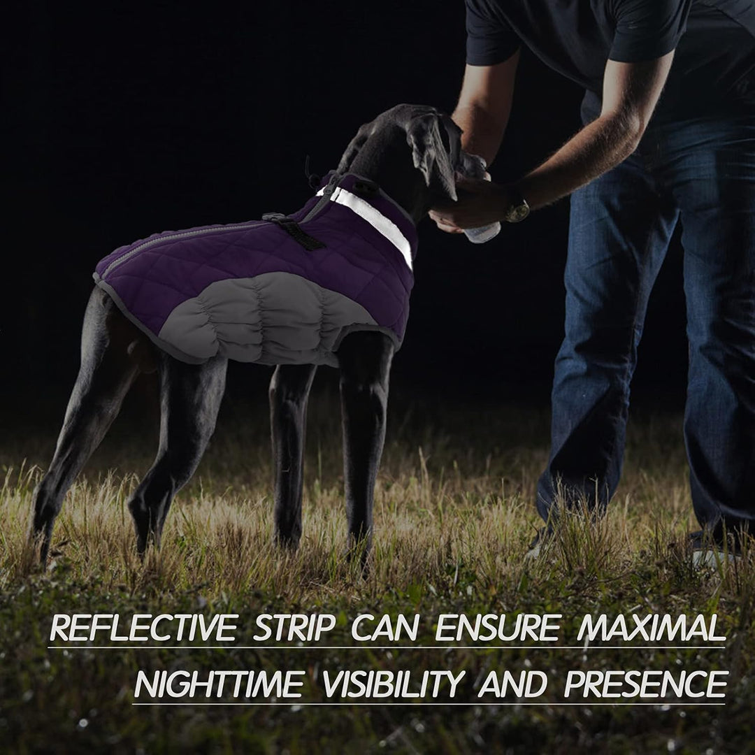 Warm Dog Winter Jacket with Built-in Harness-Red-XS-State of Style