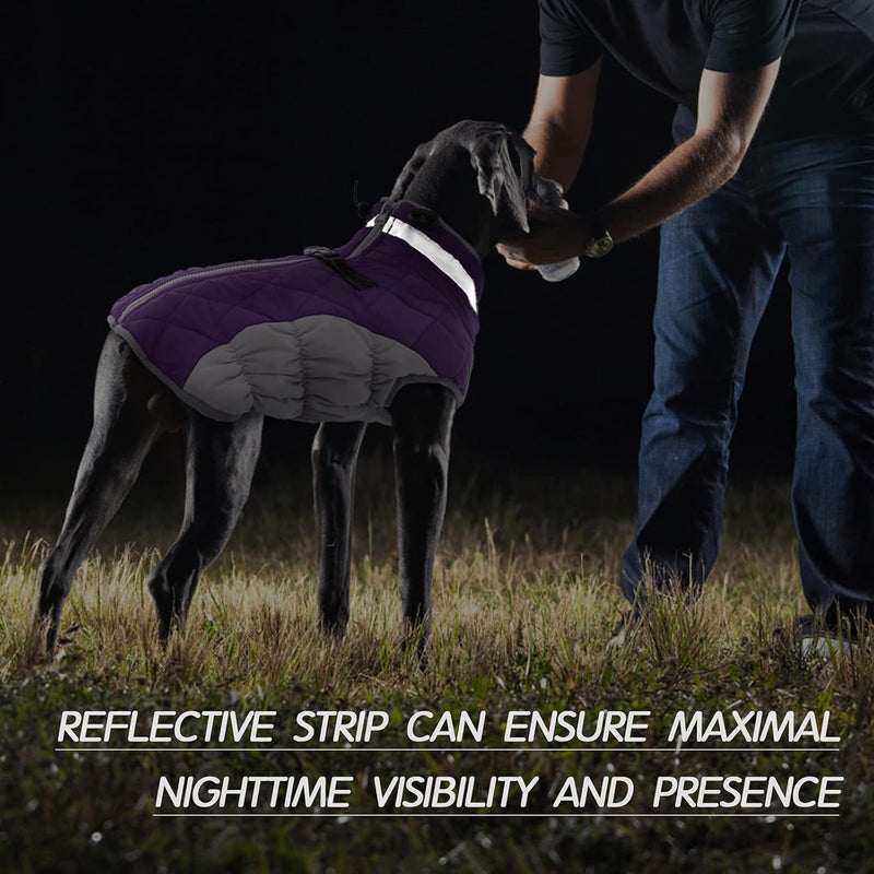 Warm Dog Winter Jacket with Built-in Harness-Red-XS-State of Style