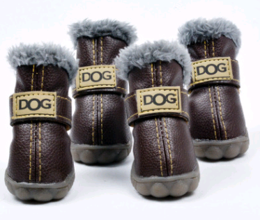 Warm Dogs Snow Boots - SnowPaws-Brown-S-State of Style
