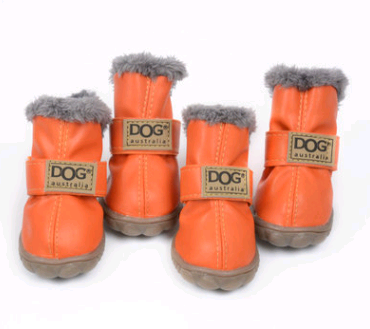 Warm Dogs Snow Boots - SnowPaws-Orange-S-State of Style