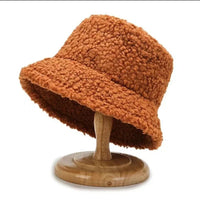 Warm Fashionable Teddy Bucket Hat - Livia-Brown-State of Style