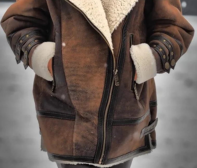 Warm Fleece Jacket for Women - Amara-Brown-S-State of Style