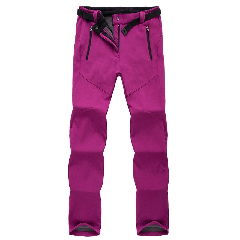 Warm Fleece Softshell Trousers - Everest-Purple Red-S-State of Style