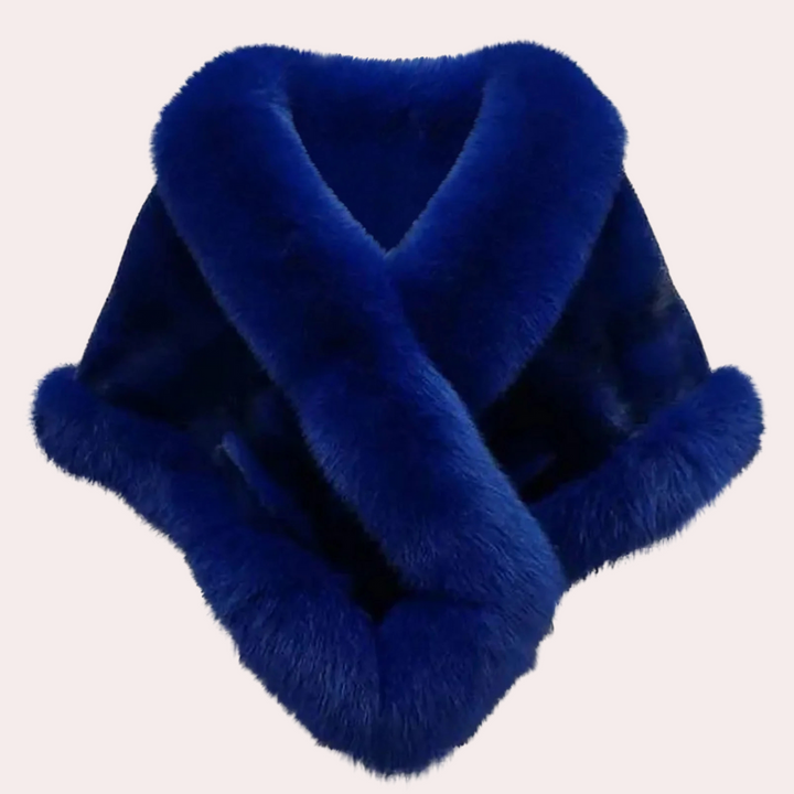 Warm Fur Scarf for Women - Elin-Blue-State of Style