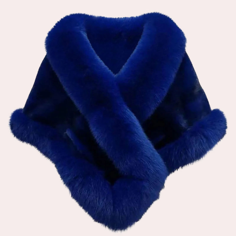 Warm Fur Scarf for Women - Elin-Blue-State of Style