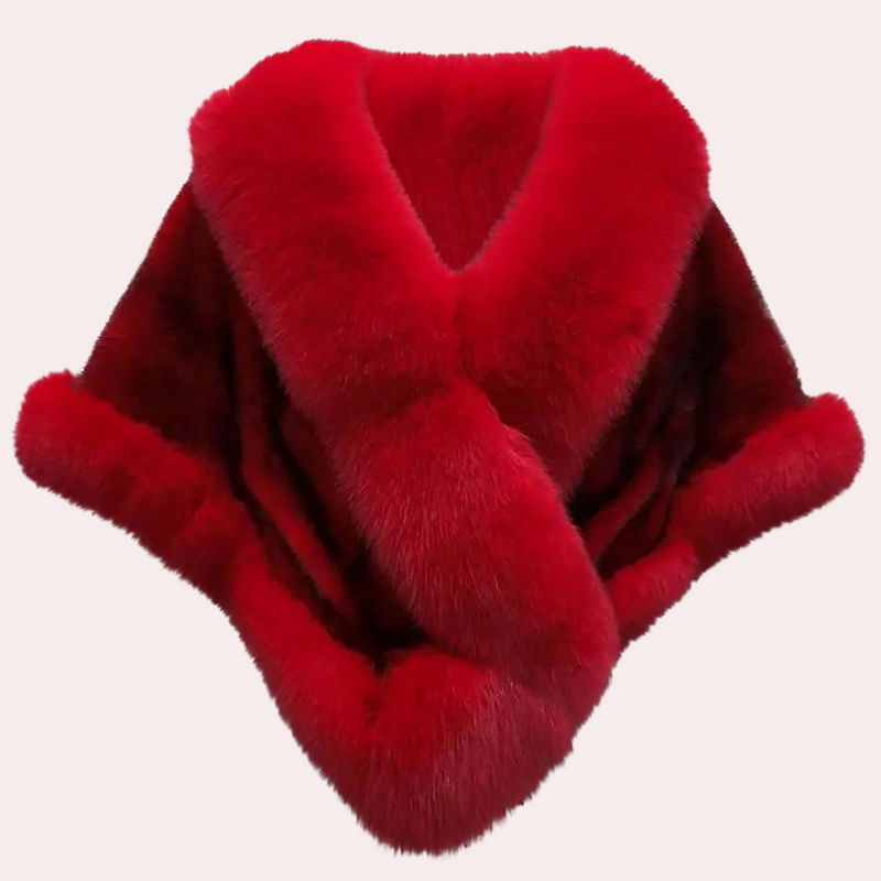 Warm Fur Scarf for Women - Elin-Red-State of Style