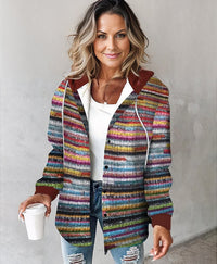 Warm Knitted Women's Cardigan With Hood – Noëlle