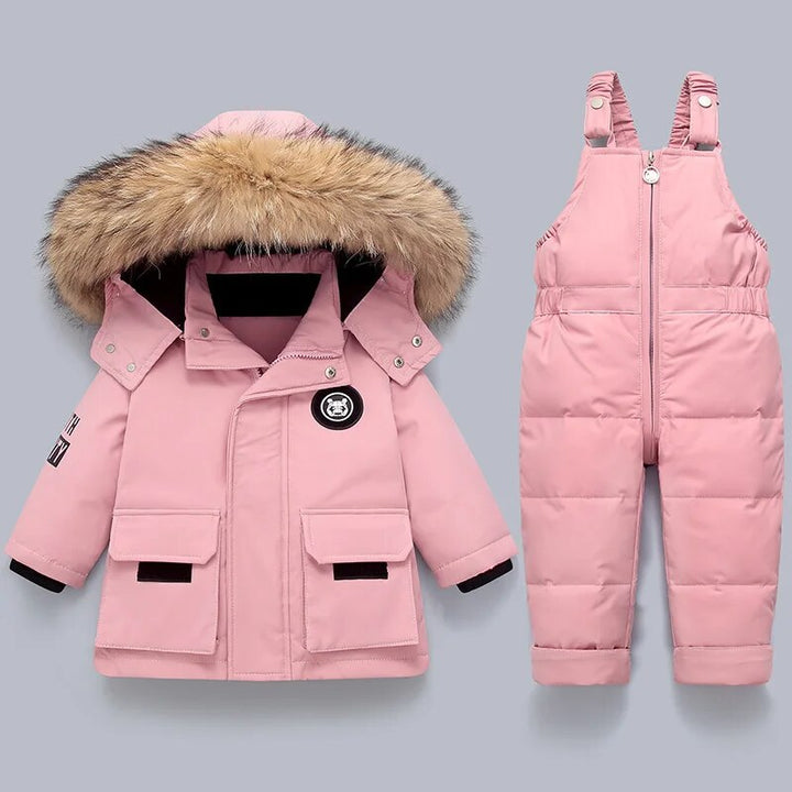 Warm Kids Jacket and Overall Set - Charlie-Pink-80-State of Style