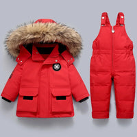 Warm Kids Jacket and Overall Set - Charlie-Red-80-State of Style