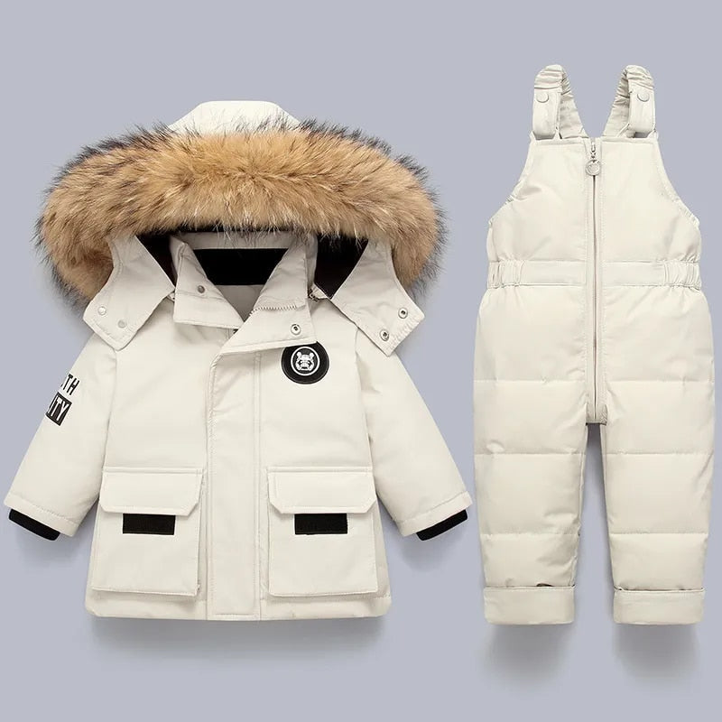 Warm Kids Jacket and Overall Set - Charlie-White-80-State of Style