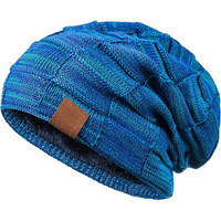 Warm Knitted Beanie – Yves-Blue-State of Style