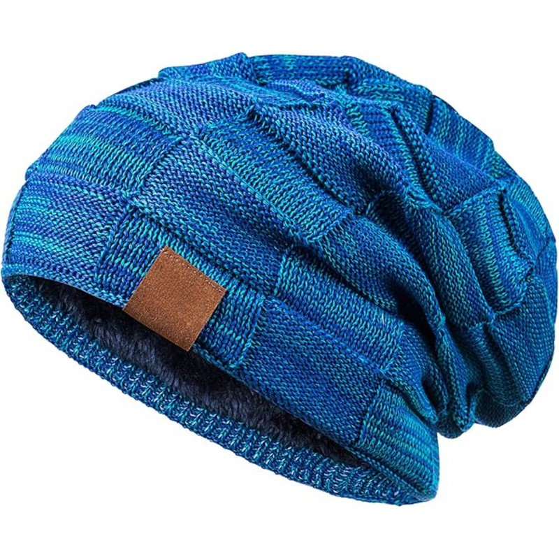 Warm Knitted Beanie – Yves-Blue-State of Style