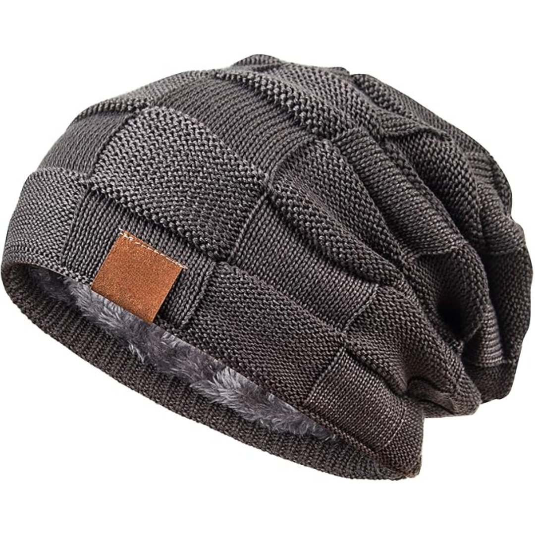 Warm Knitted Beanie – Yves-Dark grey-State of Style