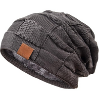 Warm Knitted Beanie – Yves-Dark grey-State of Style