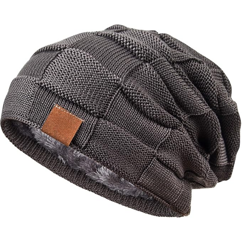 Warm Knitted Beanie – Yves-Dark grey-State of Style