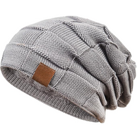 Warm Knitted Beanie – Yves-Light grey-State of Style