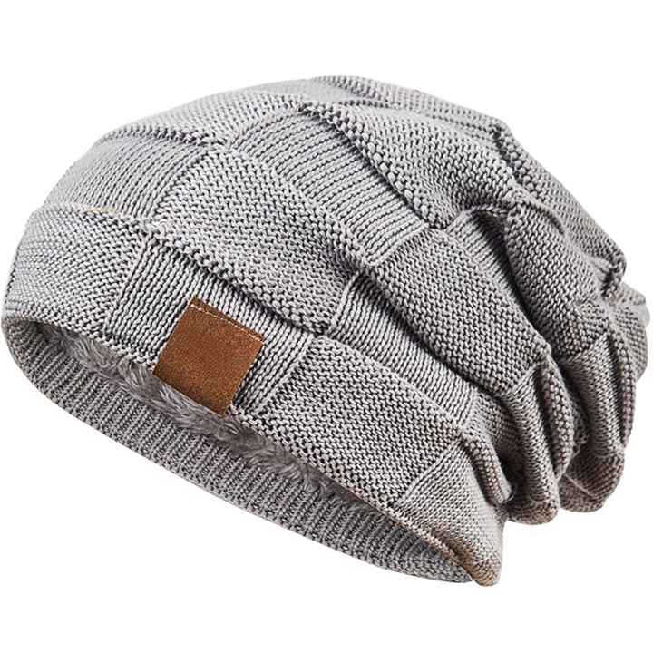 Warm Knitted Beanie – Yves-Light grey-State of Style