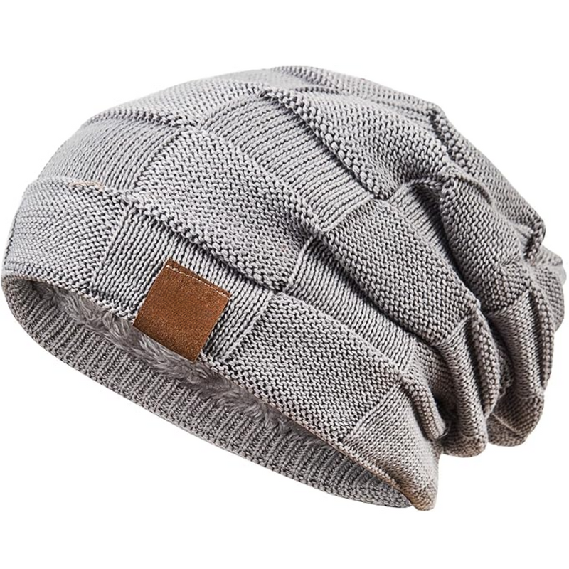 Warm Knitted Beanie – Yves-Light grey-State of Style