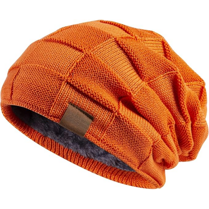Warm Knitted Beanie – Yves-Orange-State of Style