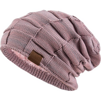 Warm Knitted Beanie – Yves-Pink-State of Style