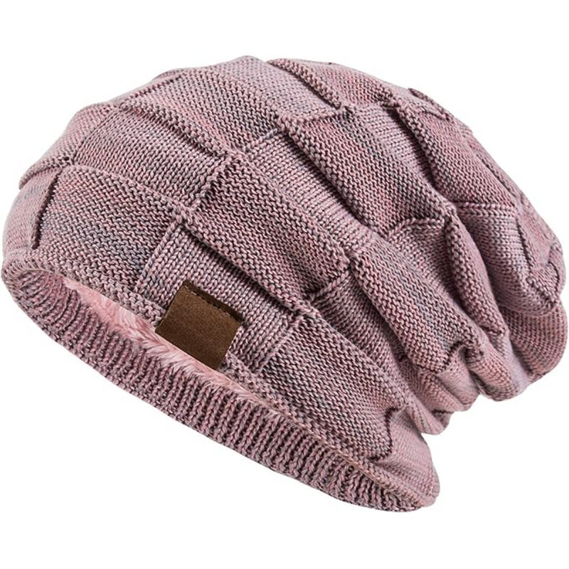Warm Knitted Beanie – Yves-Pink-State of Style