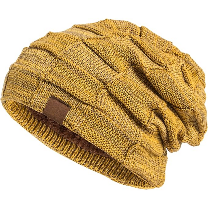 Warm Knitted Beanie – Yves-Yellow-State of Style