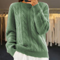 Warm Knitted Ladies Sweater - Bella-Green-S-State of Style