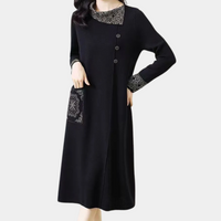 Warm Knitted Midi Dress - Vanya-XS-State of Style