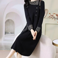 Warm Knitted Midi Dress - Vanya-XS-State of Style