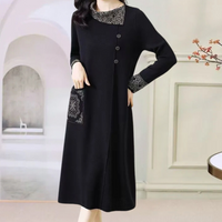 Warm Knitted Midi Dress - Vanya-XS-State of Style