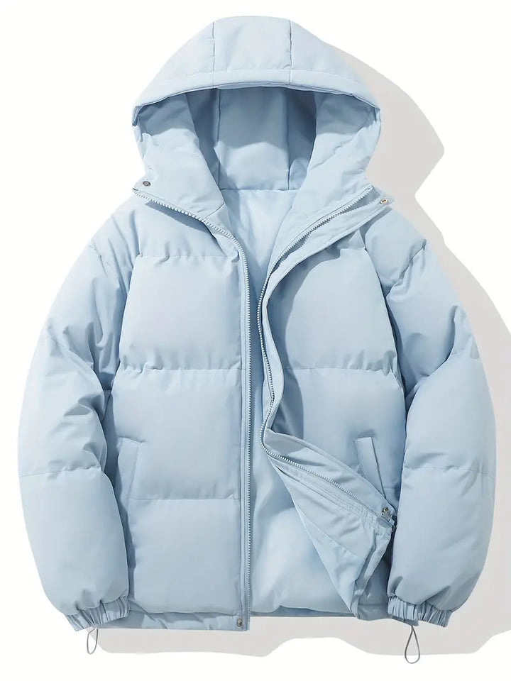 Warm Ladies Jacket with Hood - Aurelia-Light blue-M-State of Style