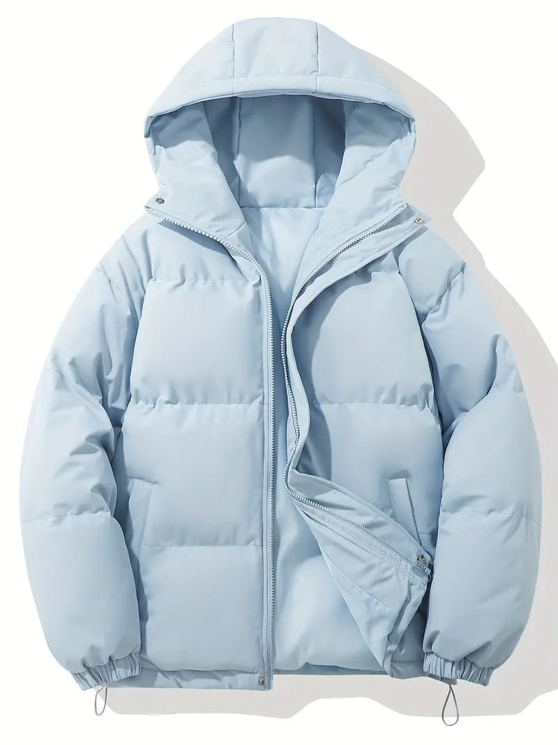 Warm Ladies Jacket with Hood - Aurelia-Light blue-M-State of Style