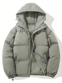 Warm Ladies Jacket with Hood - Aurelia-Light grey-M-State of Style