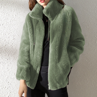 Warm Ladies' Jacket with Zip - Yara-Green-XS-State of Style