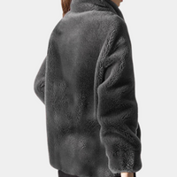 Warm Ladies' Jacket with Zip - Yara-Grey-XS-State of Style