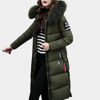 Warm Ladies Puffer Jacket with Hood - Livia-Green-XS-State of Style