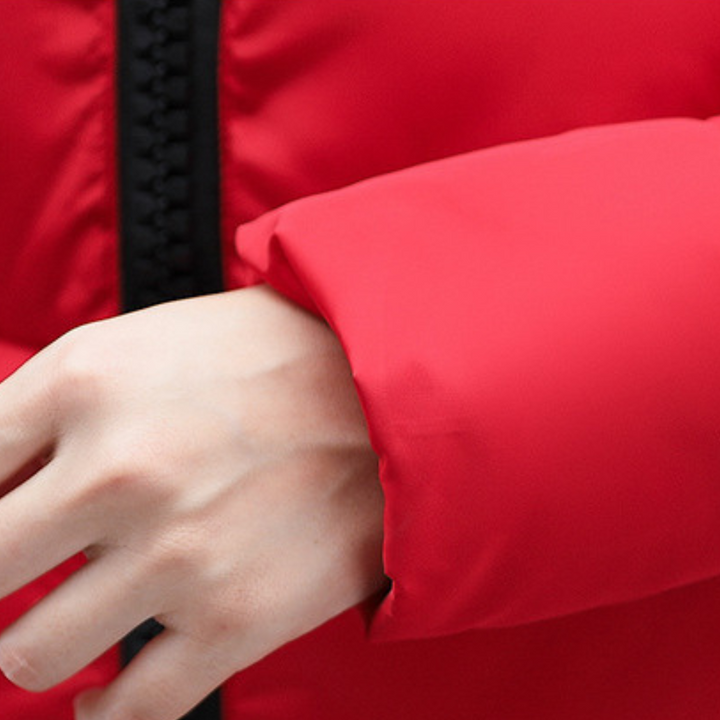 Warm Ladies Puffer Jacket with Hood - Livia-Pink-XS-State of Style