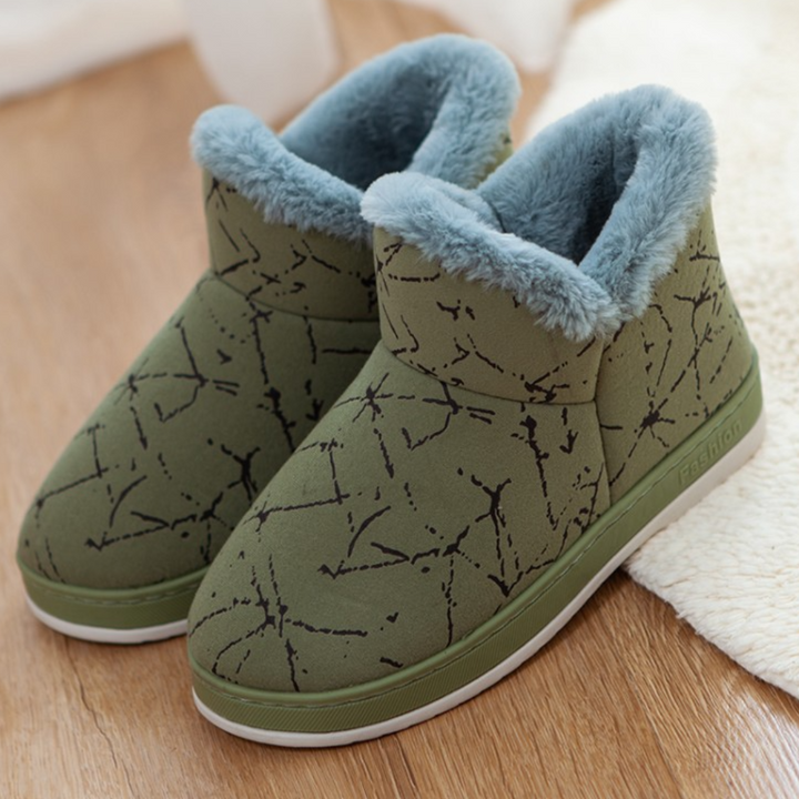 Warm Ladies' Slippers for Winter - Livia-Green-3-State of Style