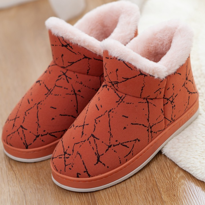 Warm Ladies' Slippers for Winter - Livia-Orange-3-State of Style