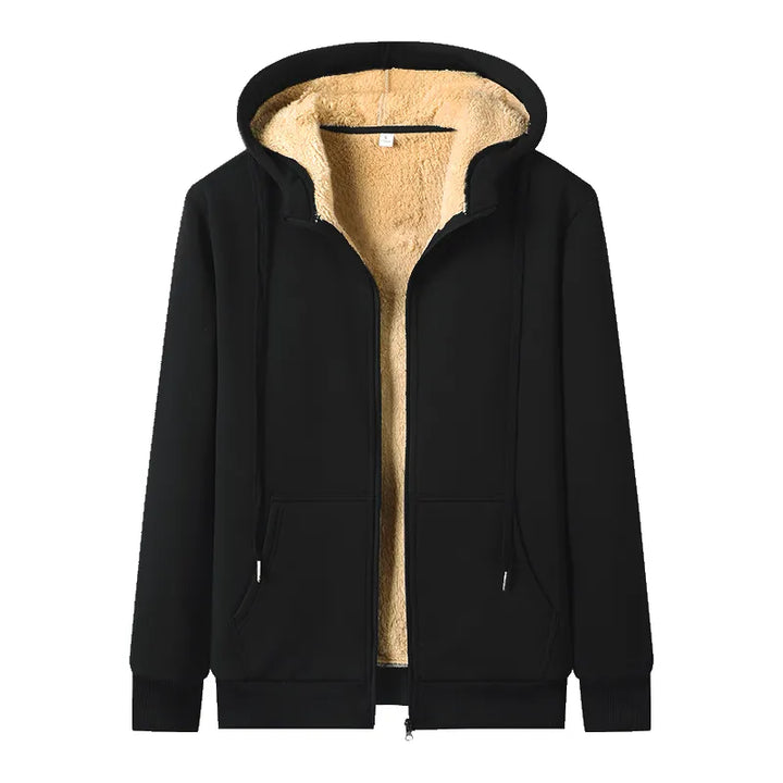 Warm Lamb Hooded Jacket | Oversized & Comfy-Black-M-State of Style