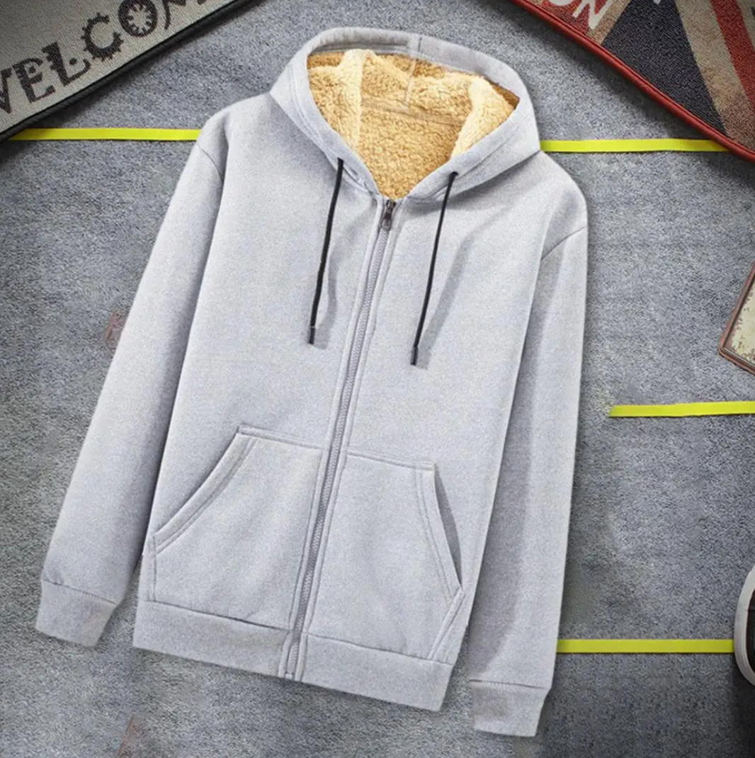 Warm Lamb Hooded Jacket | Oversized & Comfy-Navy Blue-M-State of Style