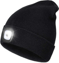 Warm LED Beanie Hat with Light - Robin-Black-State of Style